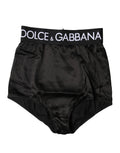 Guaina a vita alta con logo nero
