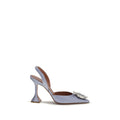 Pumps aus lila Seide mit hohem Absatz