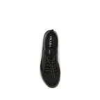 Black Fabric Athletic Sneakers