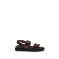 Sandalen mit Riemen aus schwarzem Kalbsleder Bos Taurus