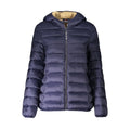 Blaue Polyamid-Damenjacke