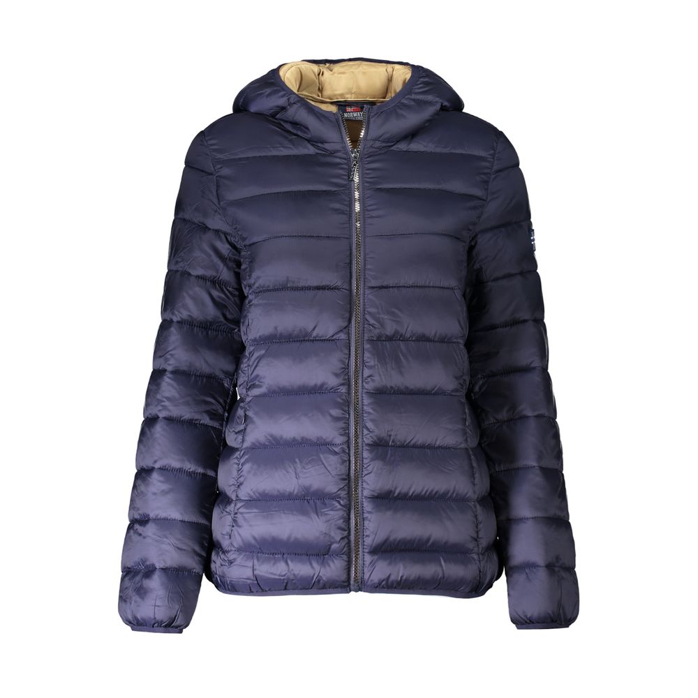 Blaue Polyamid-Damenjacke