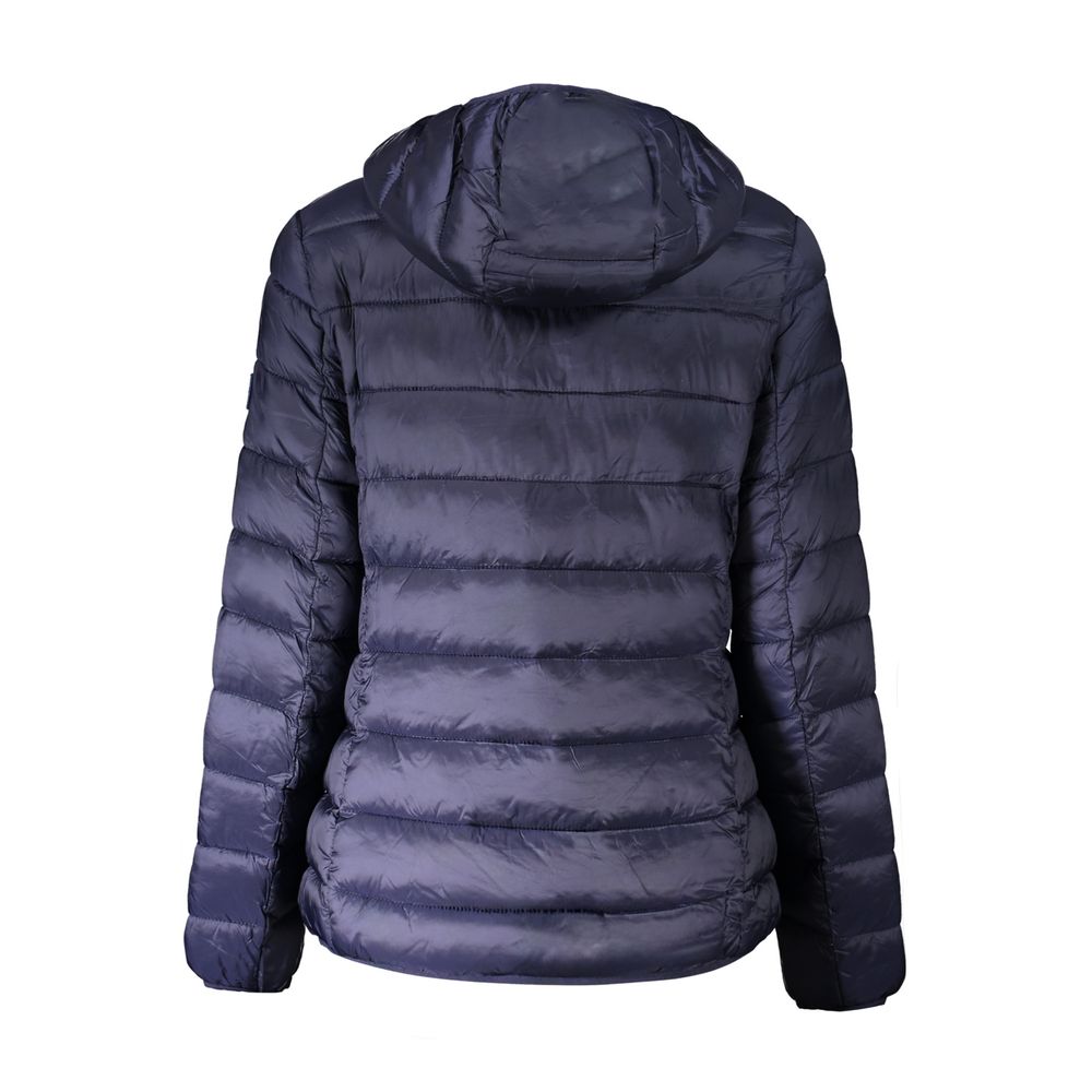 Blaue Polyamid-Damenjacke