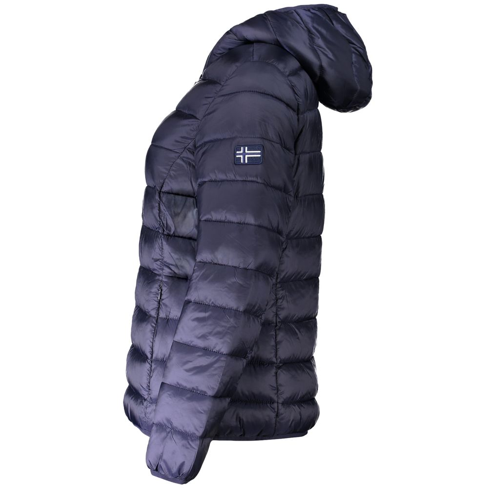 Blaue Polyamid-Damenjacke