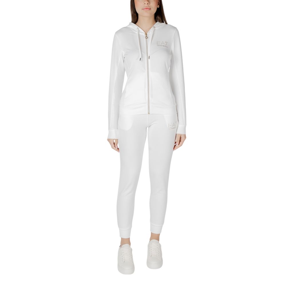 Cremefarbener Trainingsanzug aus Polyester