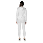 Cremefarbener Trainingsanzug aus Polyester
