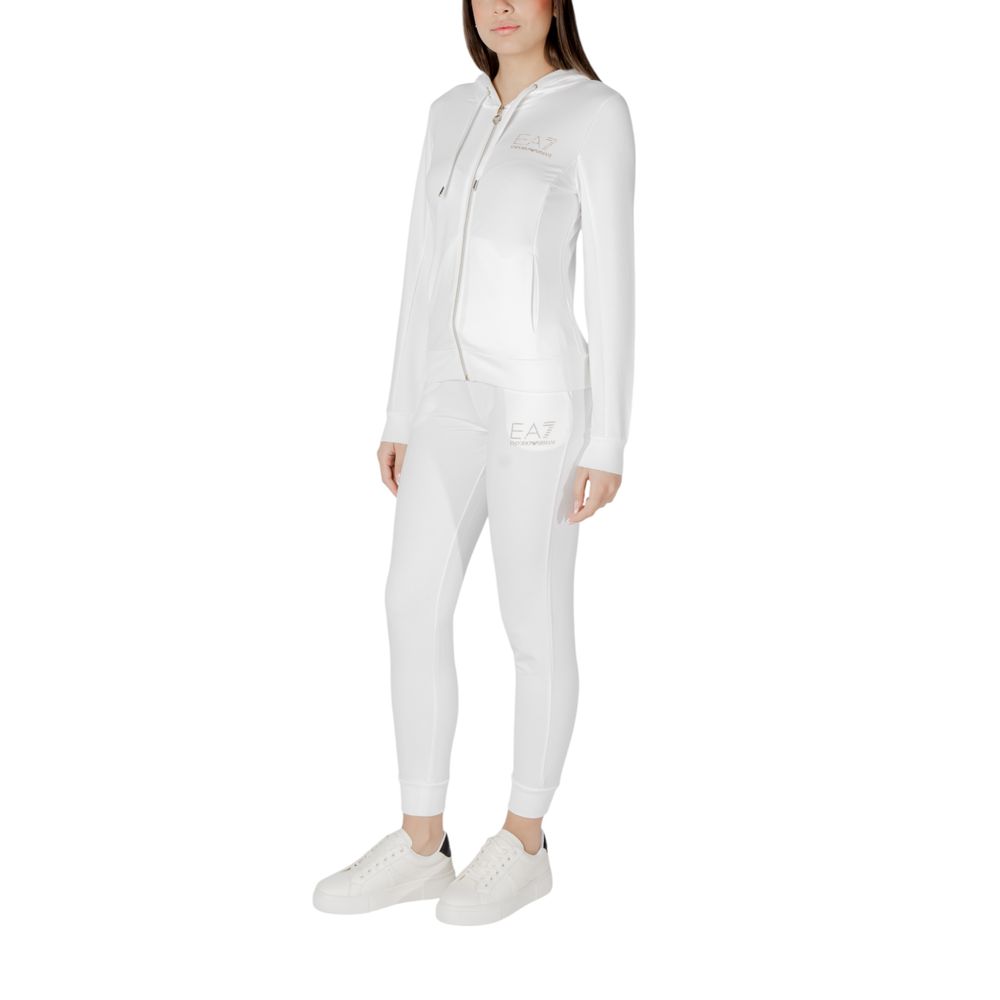 Cremefarbener Trainingsanzug aus Polyester