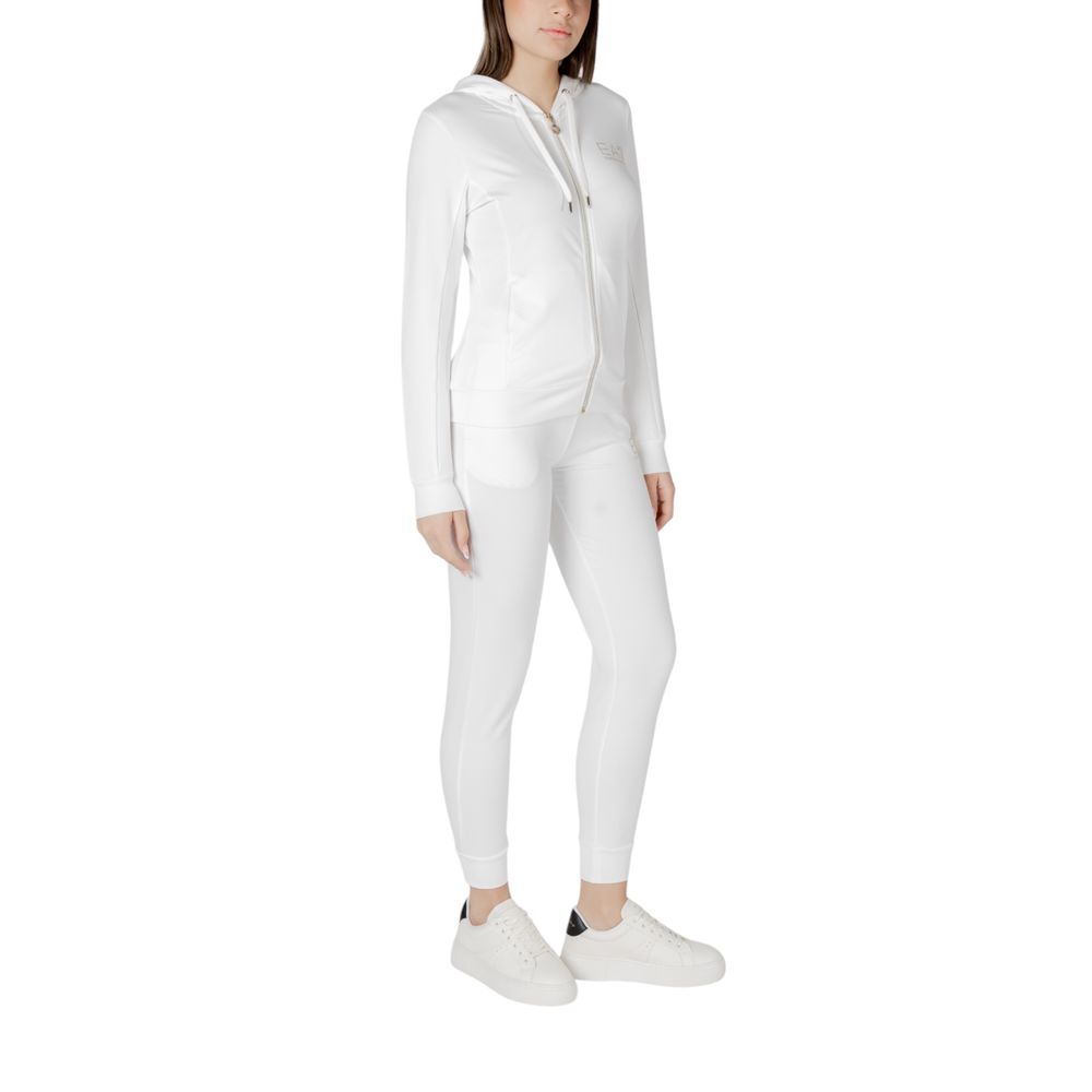 Cremefarbener Trainingsanzug aus Polyester