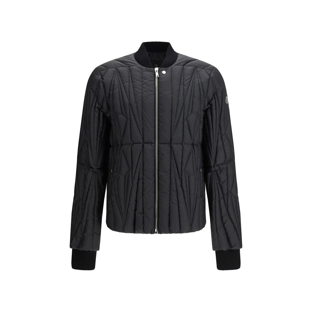 Bomberjacke aus schwarzer Gänsedaune
