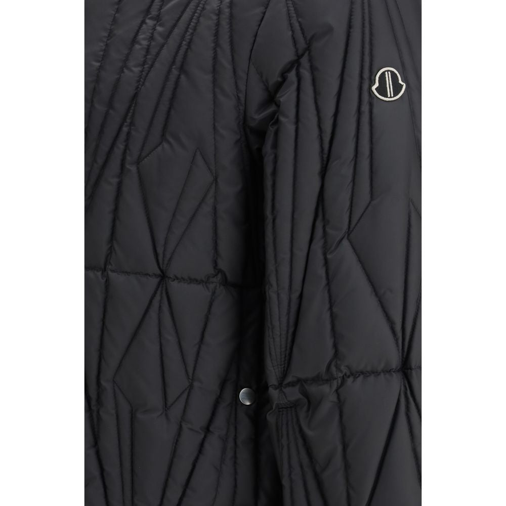 Bomberjacke aus schwarzer Gänsedaune