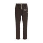 Brown Cotton Athletic Pants