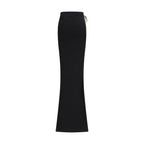 Black Cotton Long Skirt