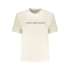 Beige Cotton Women T-Shirt