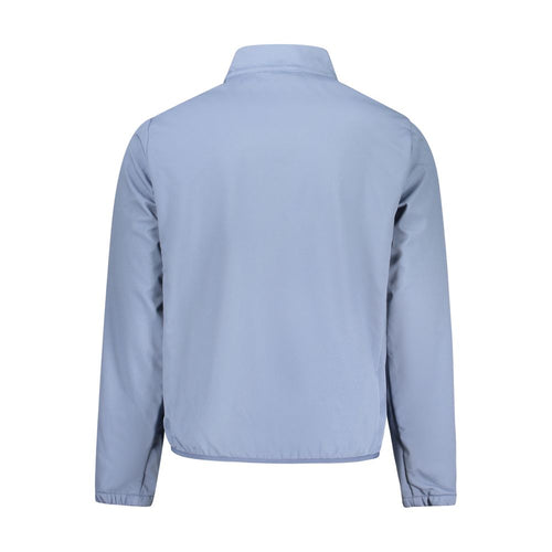 Sky Blue Polyester Men's Jacket