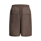 Bermudashorts aus braunem Polyester