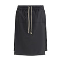 Schwarze Bermuda-Shorts aus Polyester