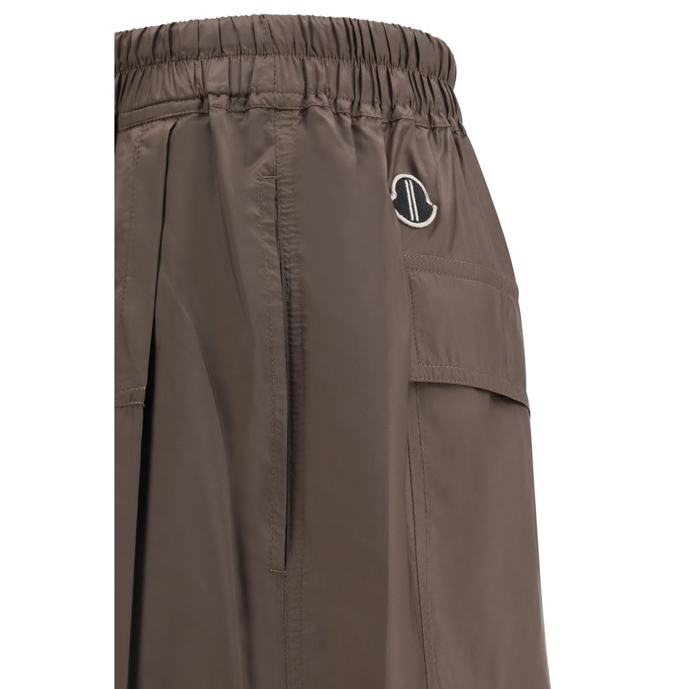 Bermudashorts aus braunem Polyester