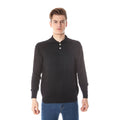 Herrenpullover aus schwarzem Kaschmir