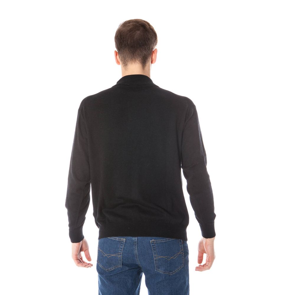 Herrenpullover aus schwarzem Kaschmir