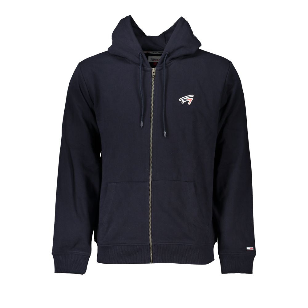 Blauer Kapuzenpullover aus Baumwolle für Herren