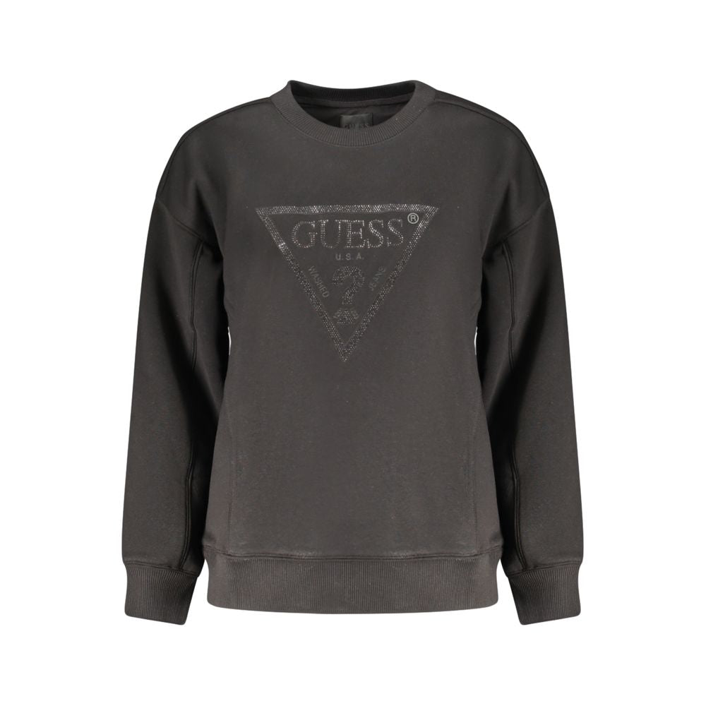Schwarzes Baumwoll-Sweatshirt für Damen