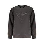 Schwarzes Baumwoll-Sweatshirt für Damen