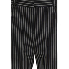 Black Wool Casual Pants