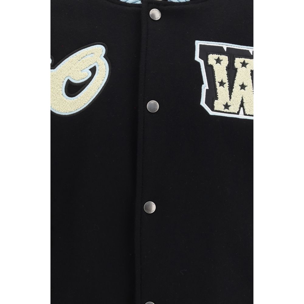 Black Wool Ovis Aries Bomber