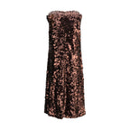 Brown Recycled Polyester Cocktail Dress