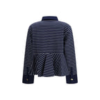 Ganni Blue Cotton Polo Shirt