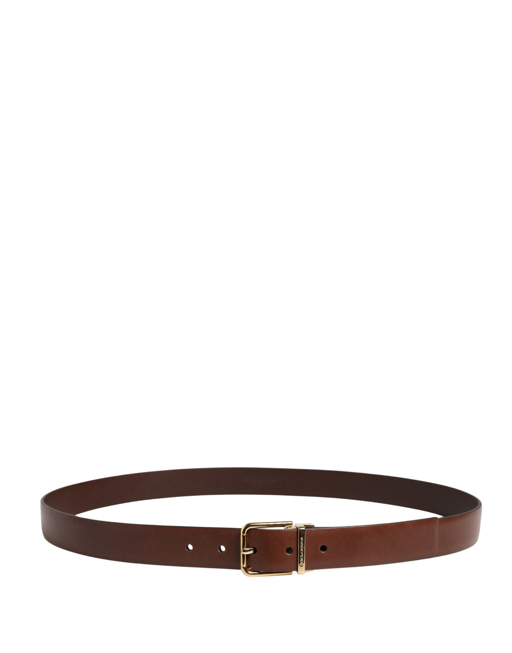 Men's Brown Classic Leather Metal Buckle Belt