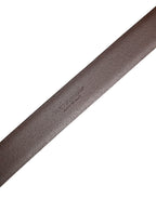 Men's Brown Classic Leather Metal Buckle Belt