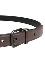 Herren Gürtel aus braunem Leder mit Metallschnalle