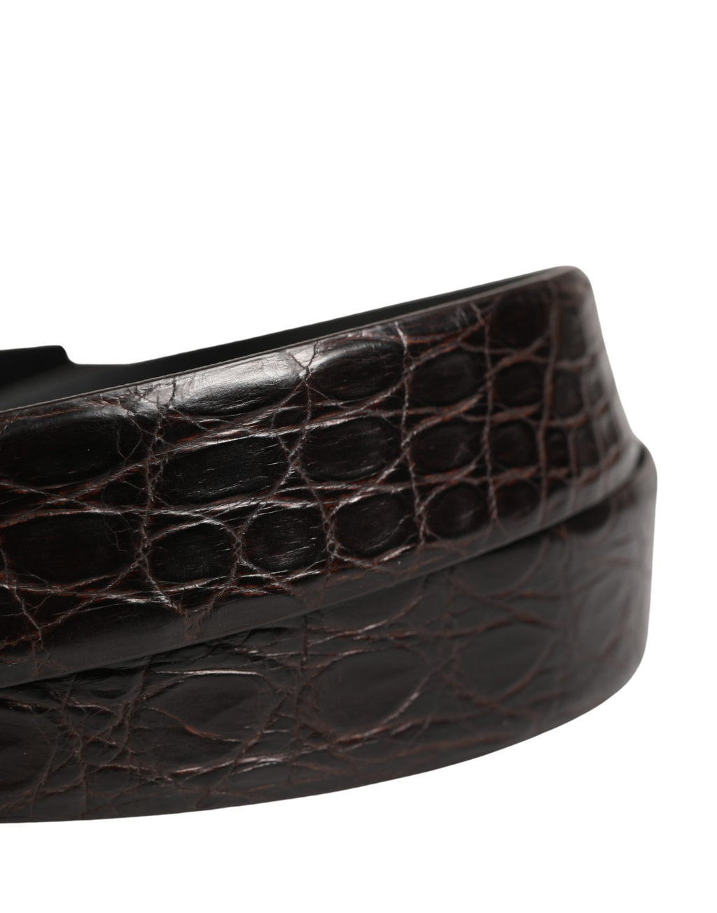 Herren Gürtel Schwarzes Exotisches Leder Logo-Schnalle