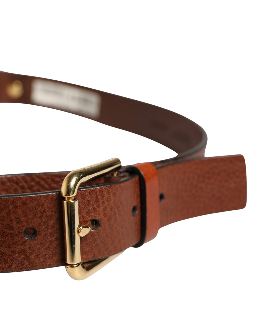 Men's Brown Classic Leather Metal Buckle Belt