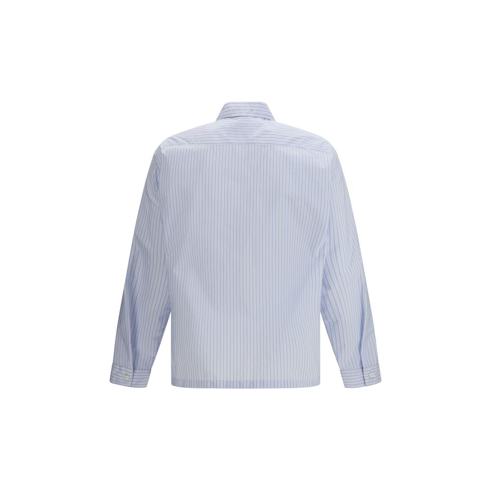 Blaues Polyamid Hemd mit Muster