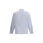 Blaues Polyamid Hemd mit Muster