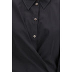 Black Cotton Dress Shirt