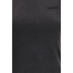 Black Cotton Sleeveles T-Shirt