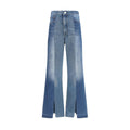 Ausgestellte Blue Jeans aus Baumwolle