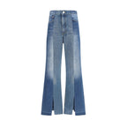 Ausgestellte Blue Jeans aus Baumwolle