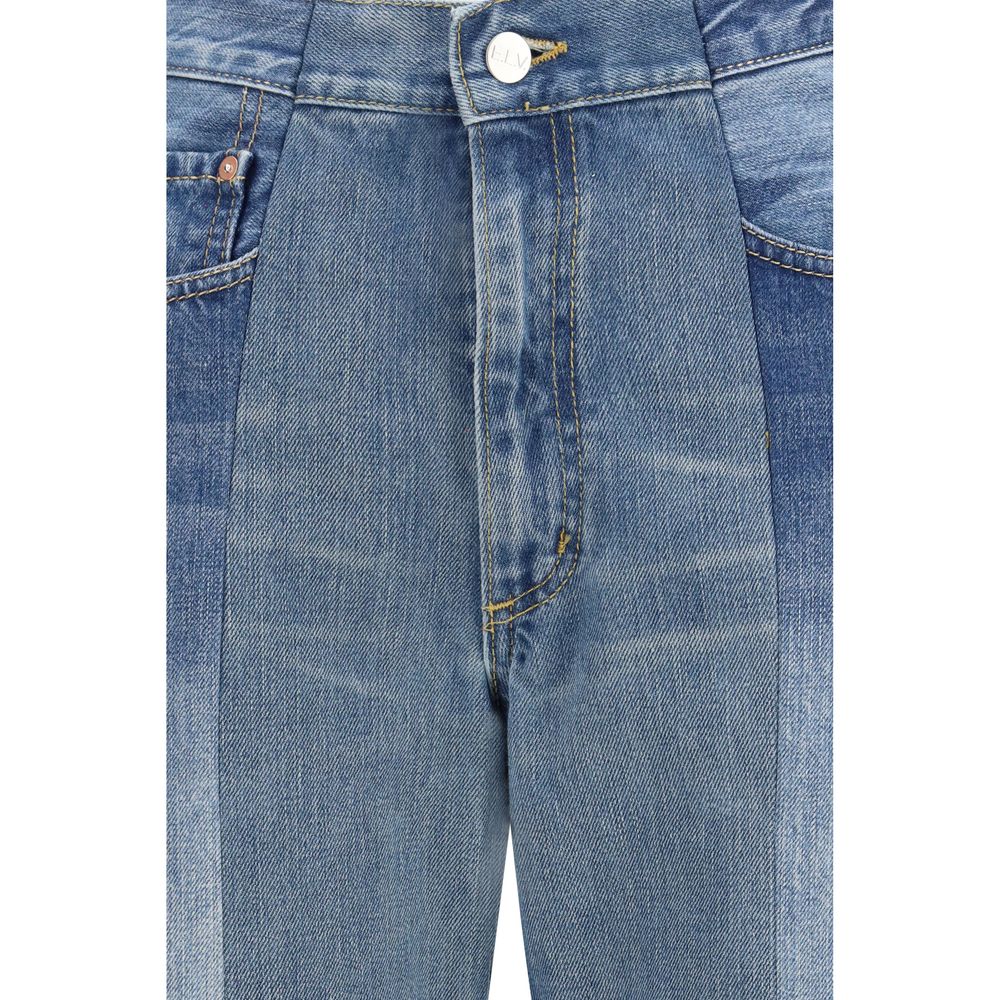 Ausgestellte Blue Jeans aus Baumwolle