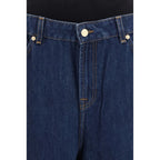 Blue Cotton Relaxed Fit Jeans
