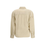 Beige Silk Dress Shirt