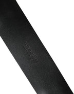 Herren Gürtel Klassisch Leder Metallschnalle Schwarz