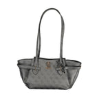 Schwarze Damenhandtasche aus Polyurethan
