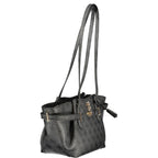 Schwarze Damenhandtasche aus Polyurethan