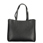 Schwarze Damenhandtasche aus Polyurethan