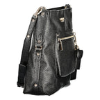 Schwarze Damenhandtasche aus Polyurethan