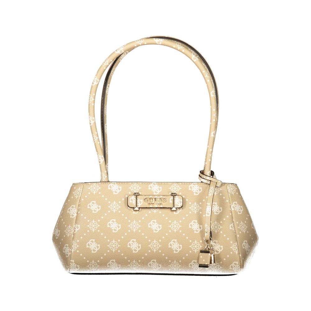 Damenhandtasche aus Polyurethan in Beige